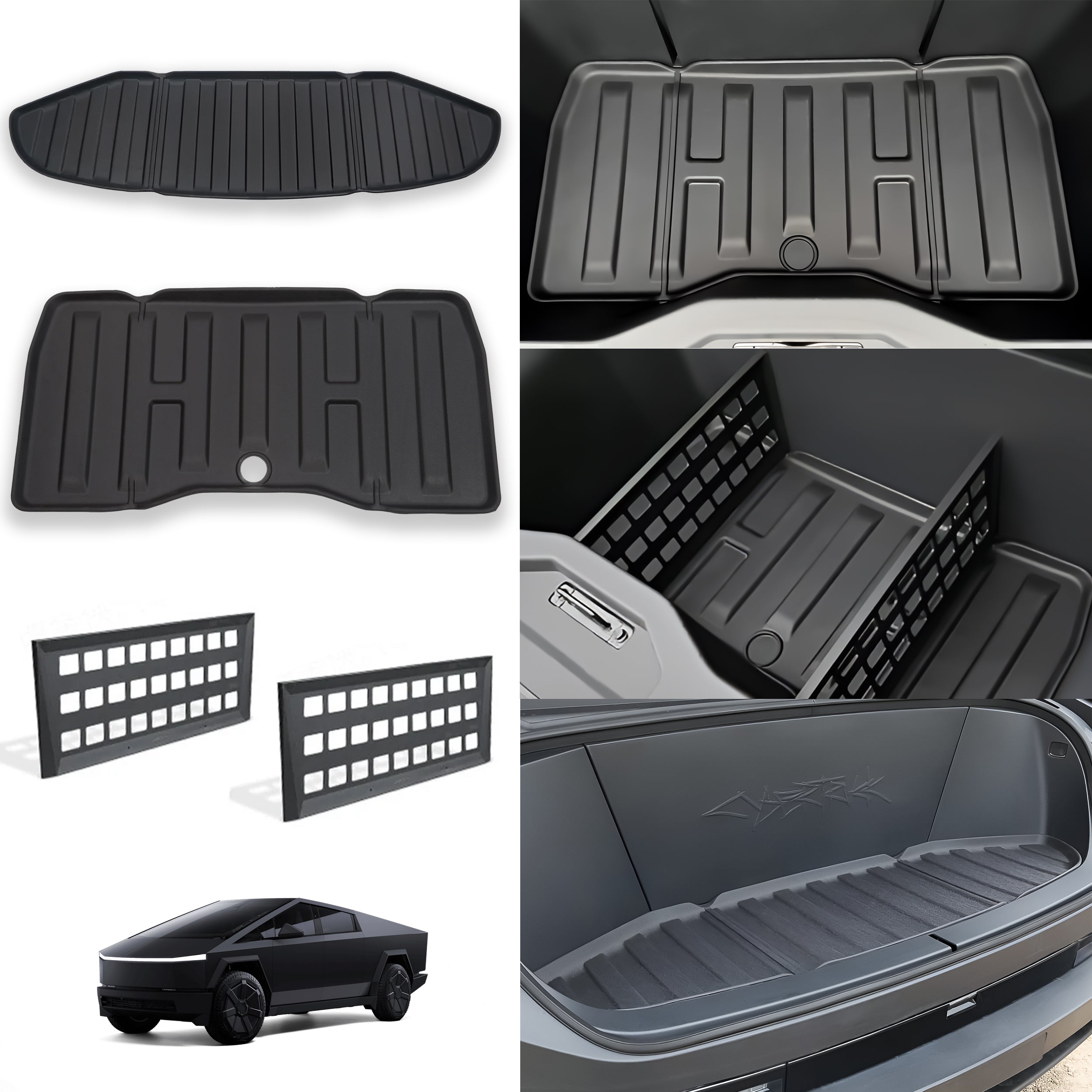 (Bundle) Frunk Mat, Sub-Trunk Mat, and Sub-Trunk Divider for Tesla Cybertruck 2024