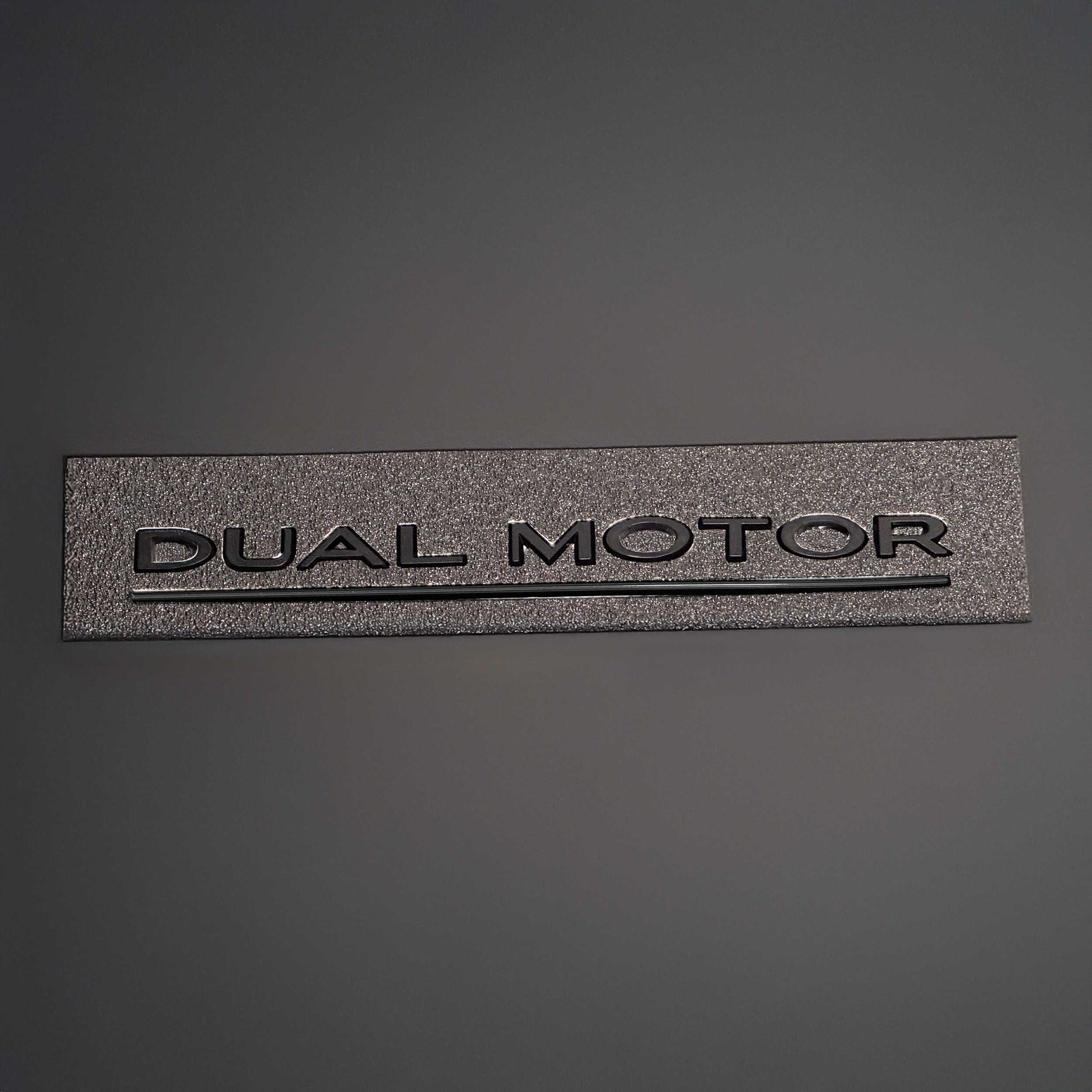 Dual Motor Tesla Logo Emblem Badge Replacement - ABS Plastic