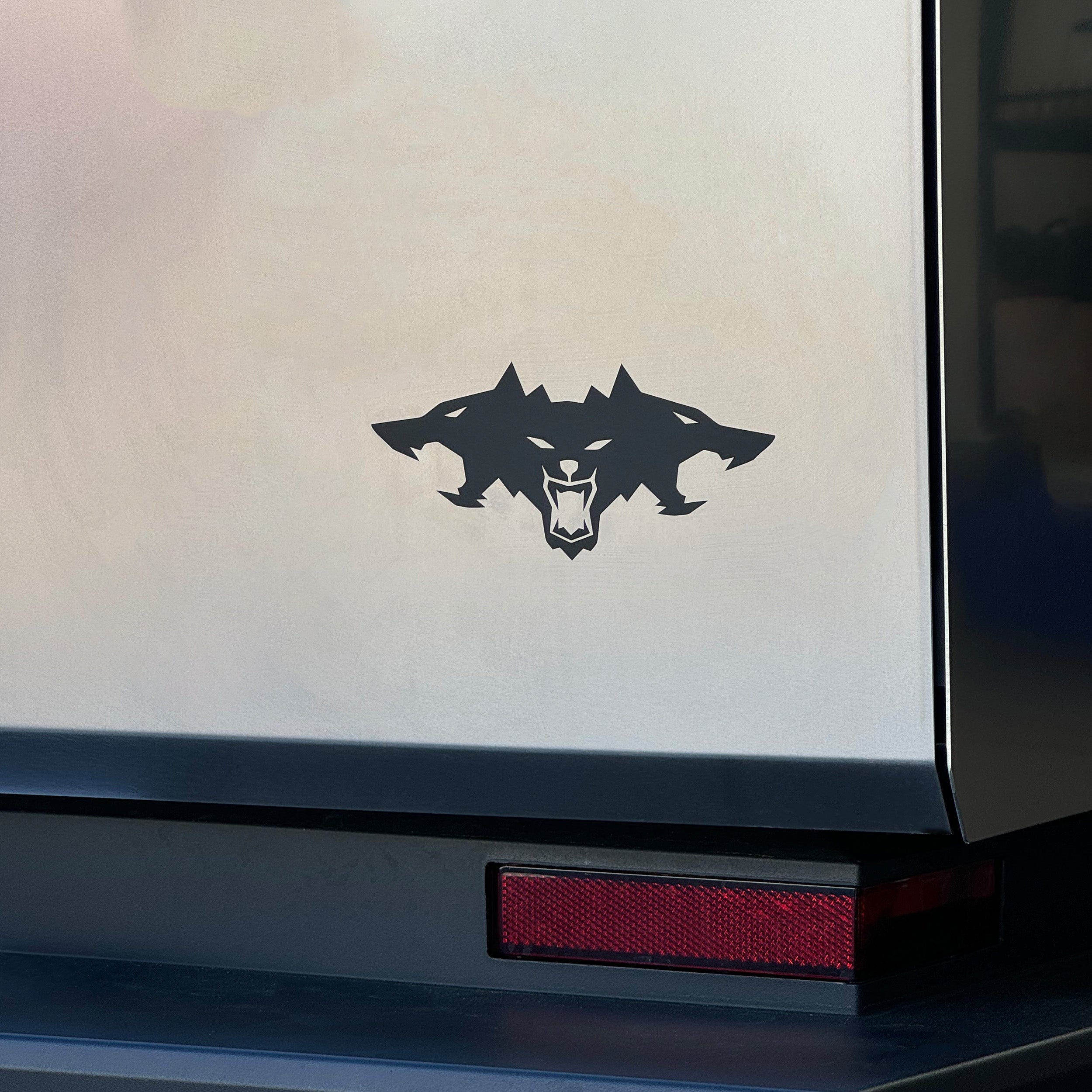 Matte Black Cyberbeast Tesla Logo Vinyl Decal for Any Surface & Size