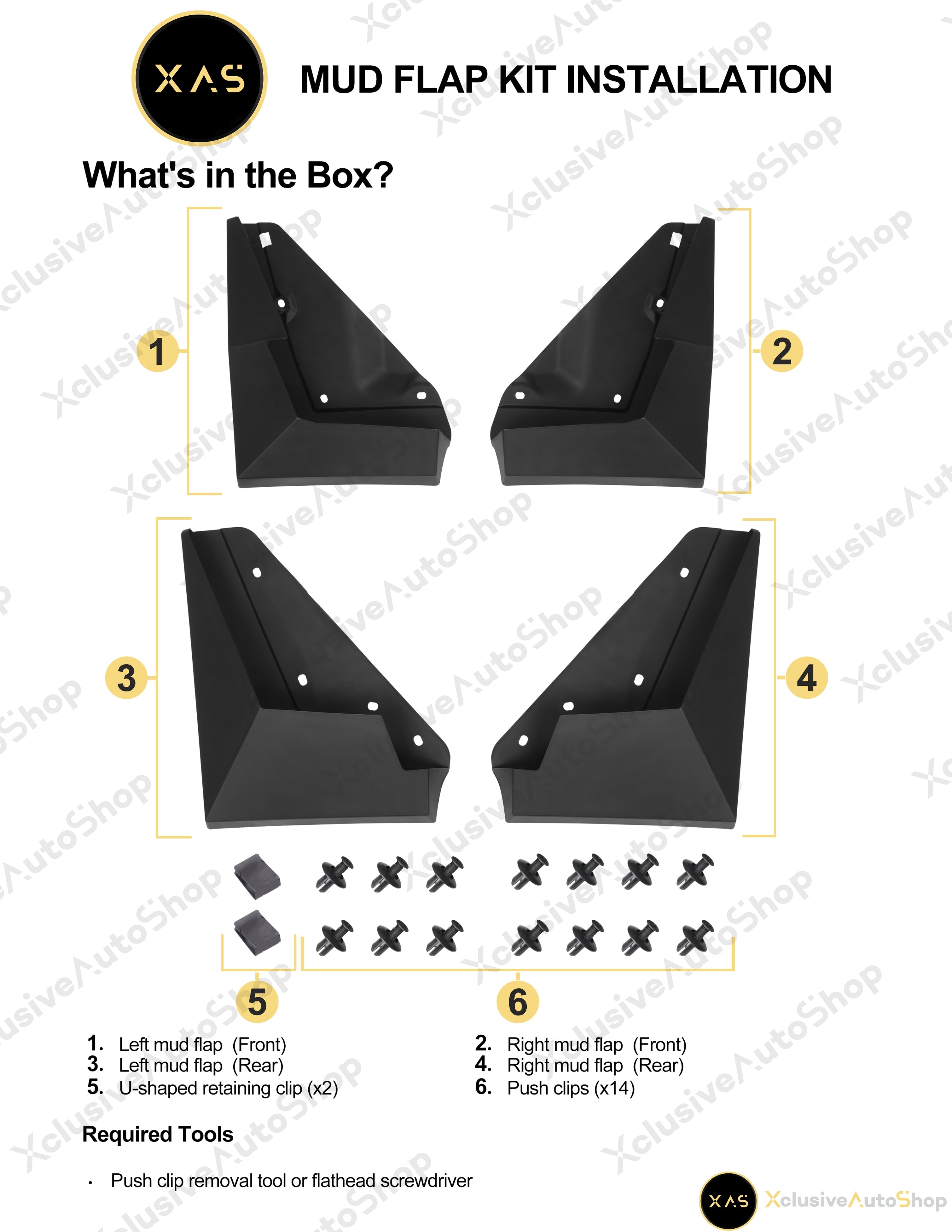 Enhanced Mudguards and Fender Flares for Tesla Cybertruck - Mud Shields and Splash Guards