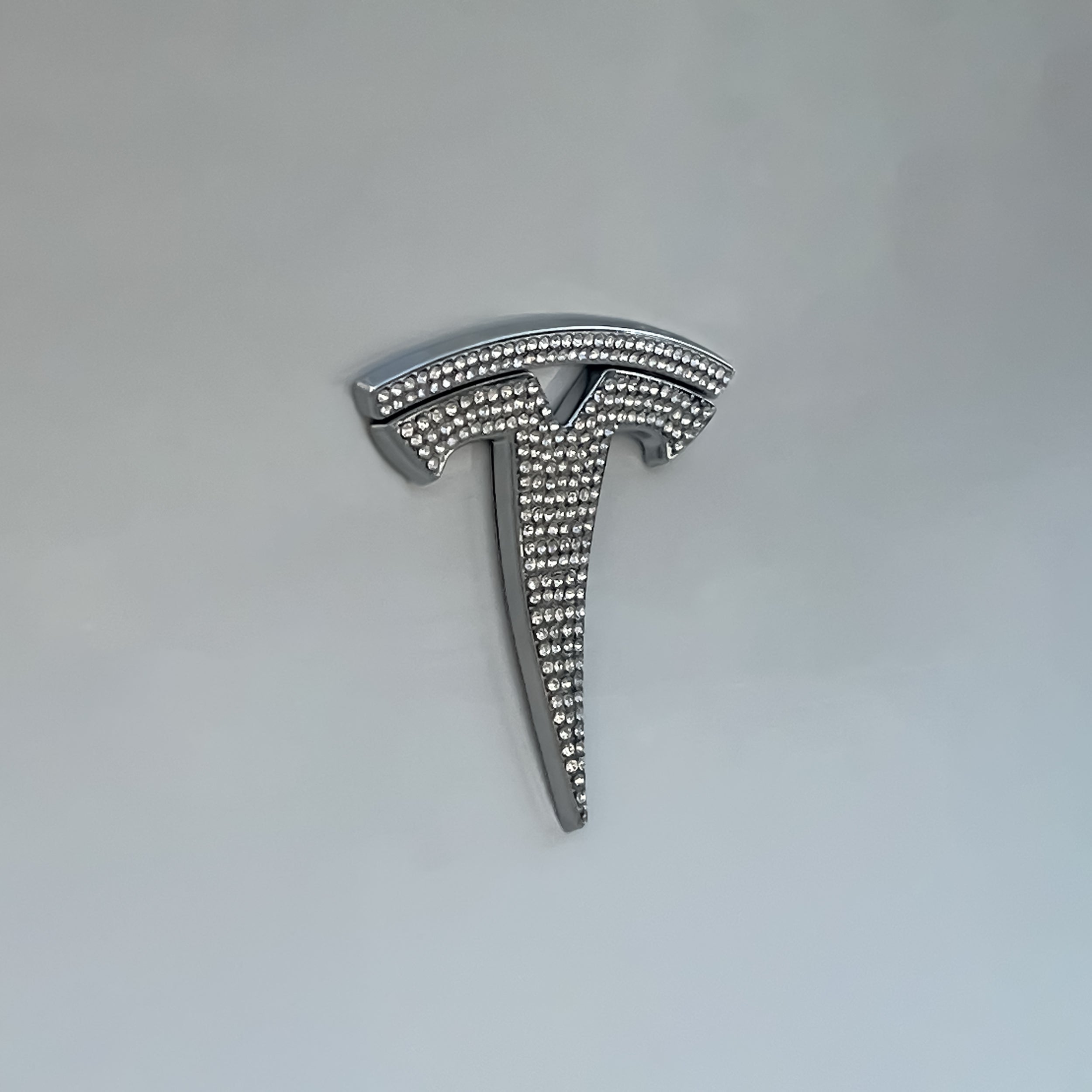 Bling Diamond Tesla Logo Emblem Cover